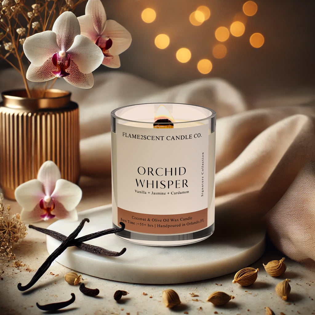 Orchid Whisper Candle | Vanilla + Jasmine + Cardamon