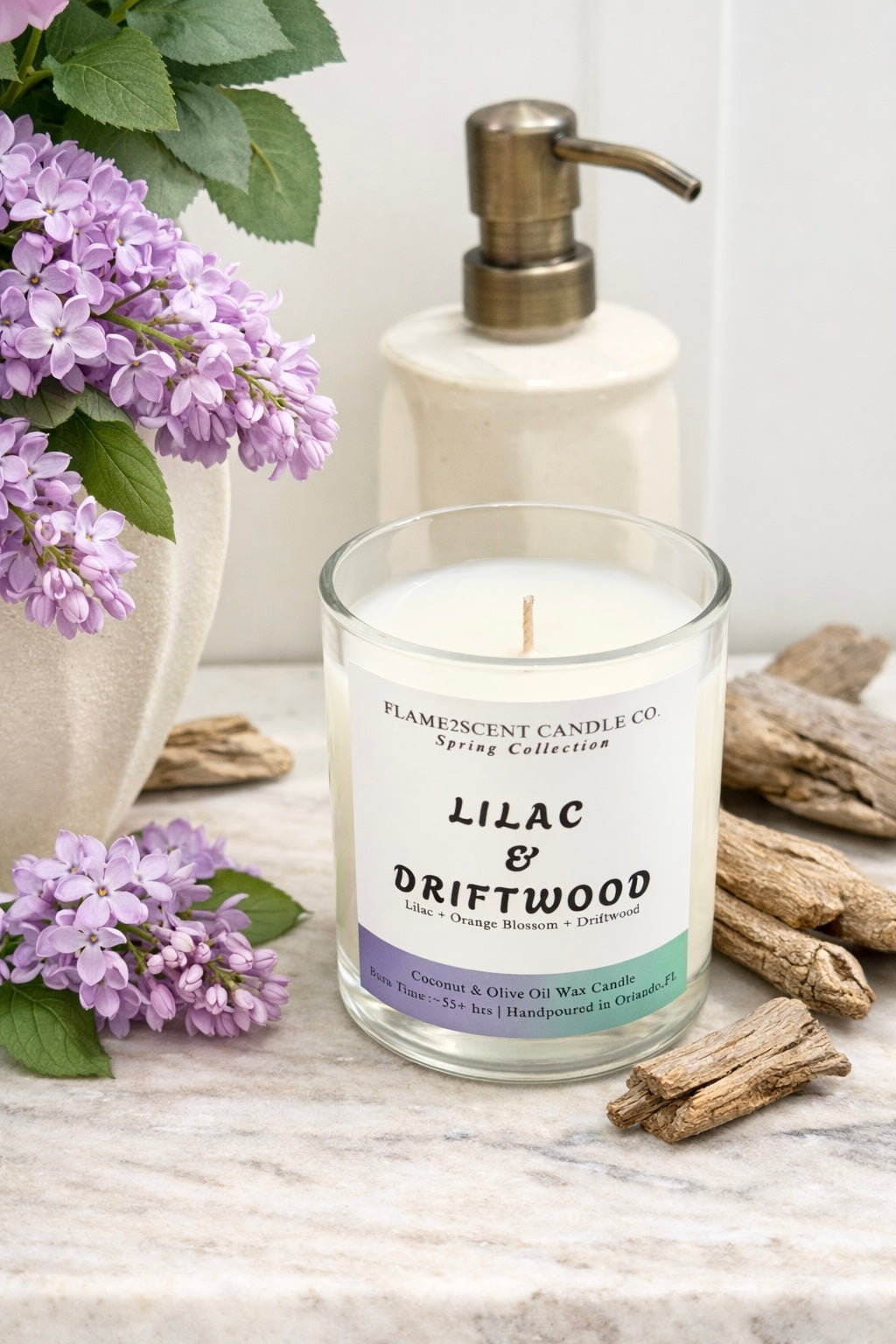Lilac & Driftwood - Spring Candle