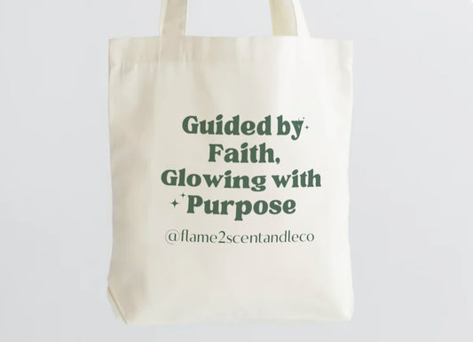 Guided by faith Glowing with purpose - Tote Bag