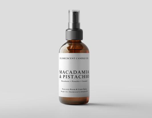 Macadamia & Pistachio - 4oz Amber Glass Bottle Room Spray 