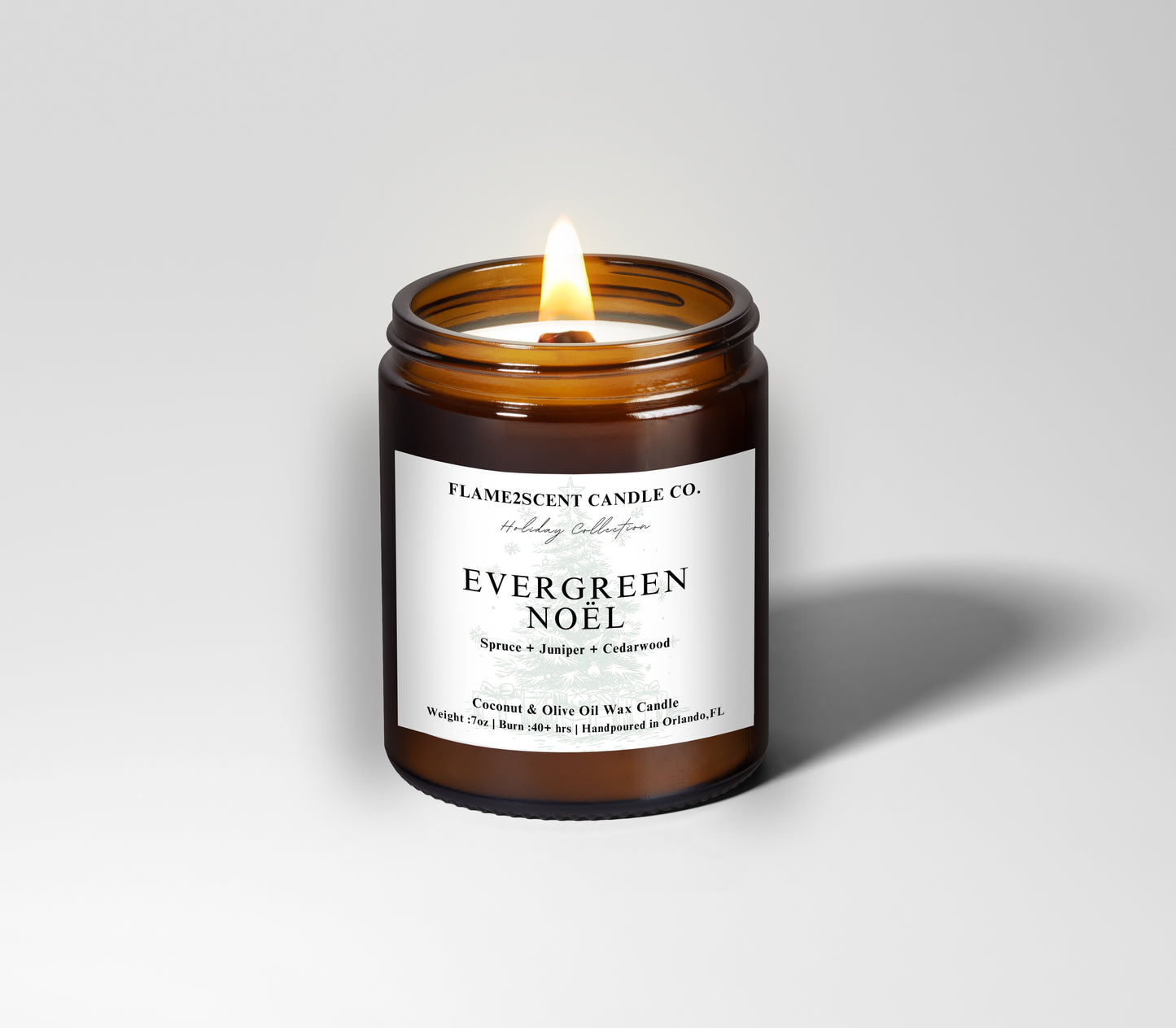 Evergreen Noël Candle - Amber Jar