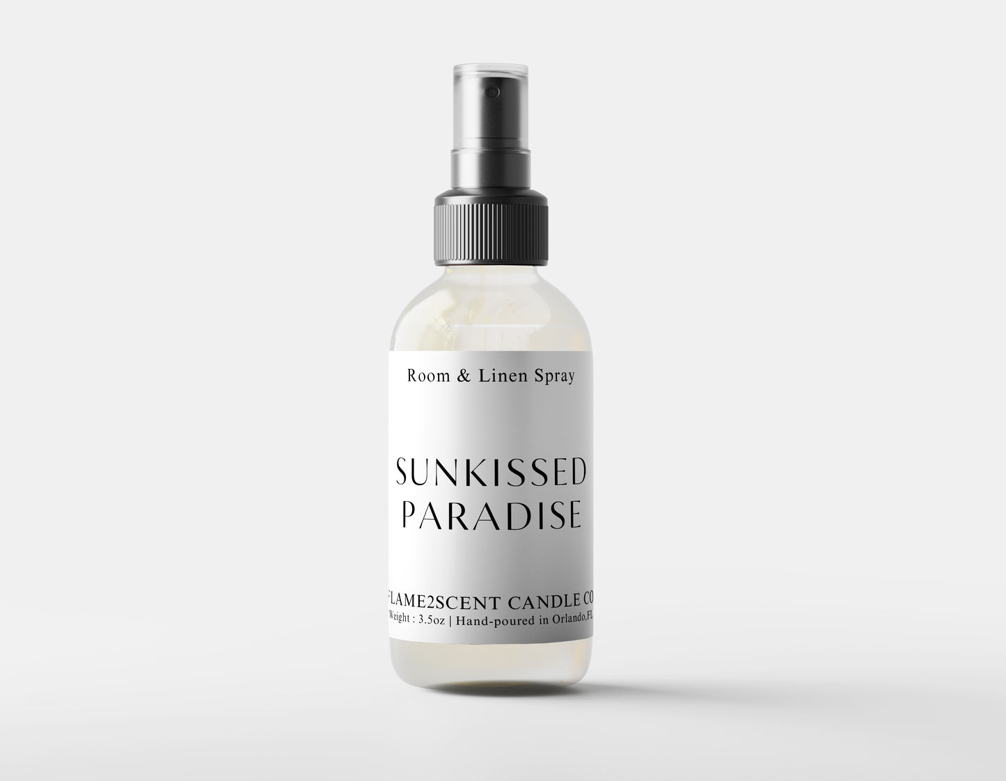 Sunkissed Paradise Room Spray by Flame2scent, citrus summer scent in mist bottle
